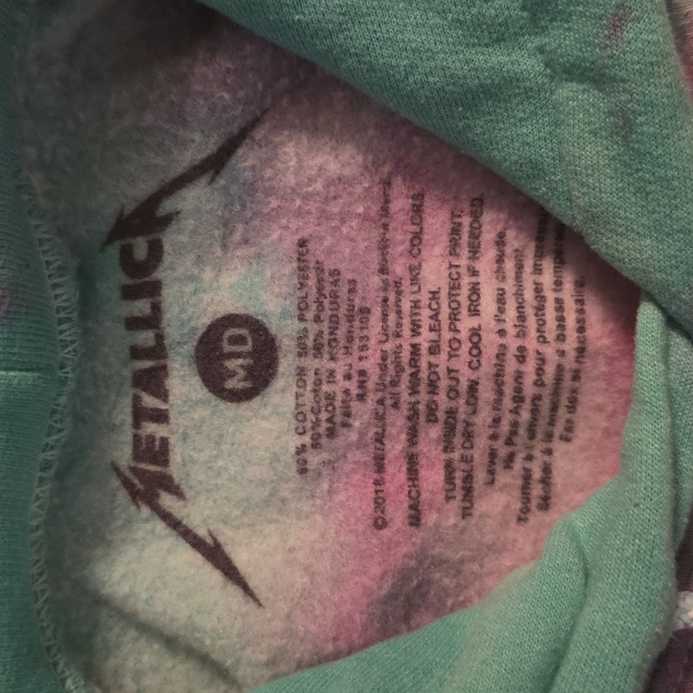 Metallica Tie Dye Hoodie Medium - Picture 3 of 8